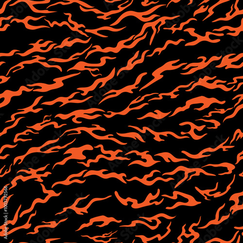 Vector seamless Fire Flame pattern, fire pattern, seamless pattern, textile pattern