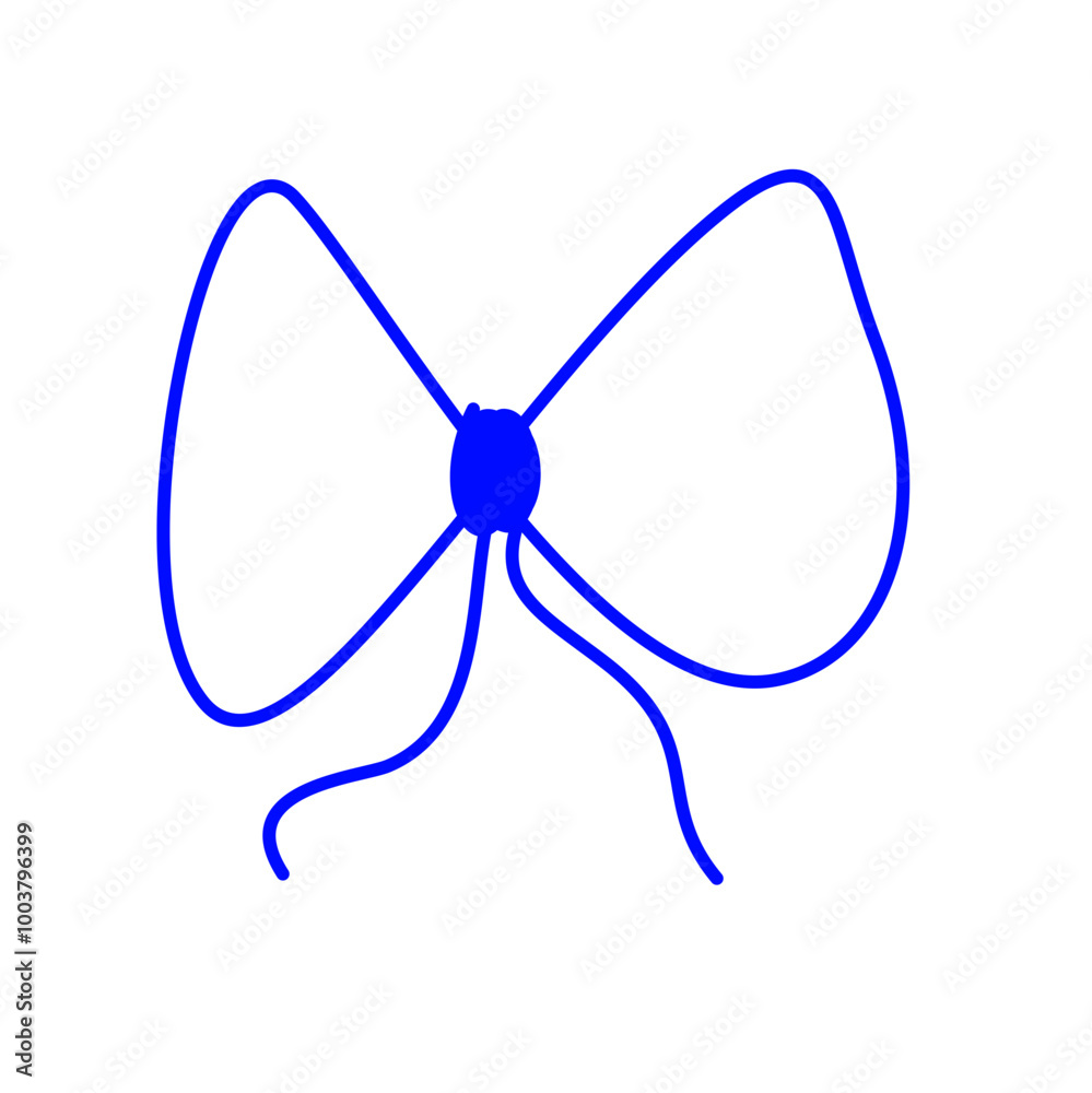 Fototapeta premium Blue ribbon icon