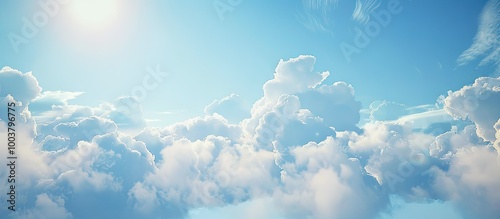 Blue cloudy sky background with copy space image available