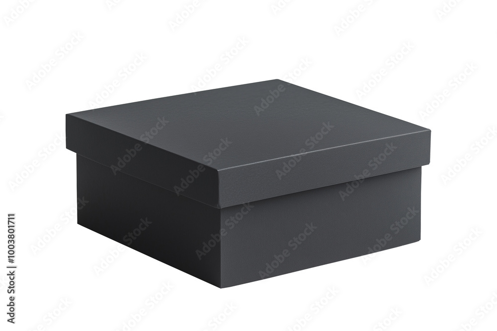 Black Paper Box Isolated on Transparent Background Black Paper Box Isolated on Transparent Background