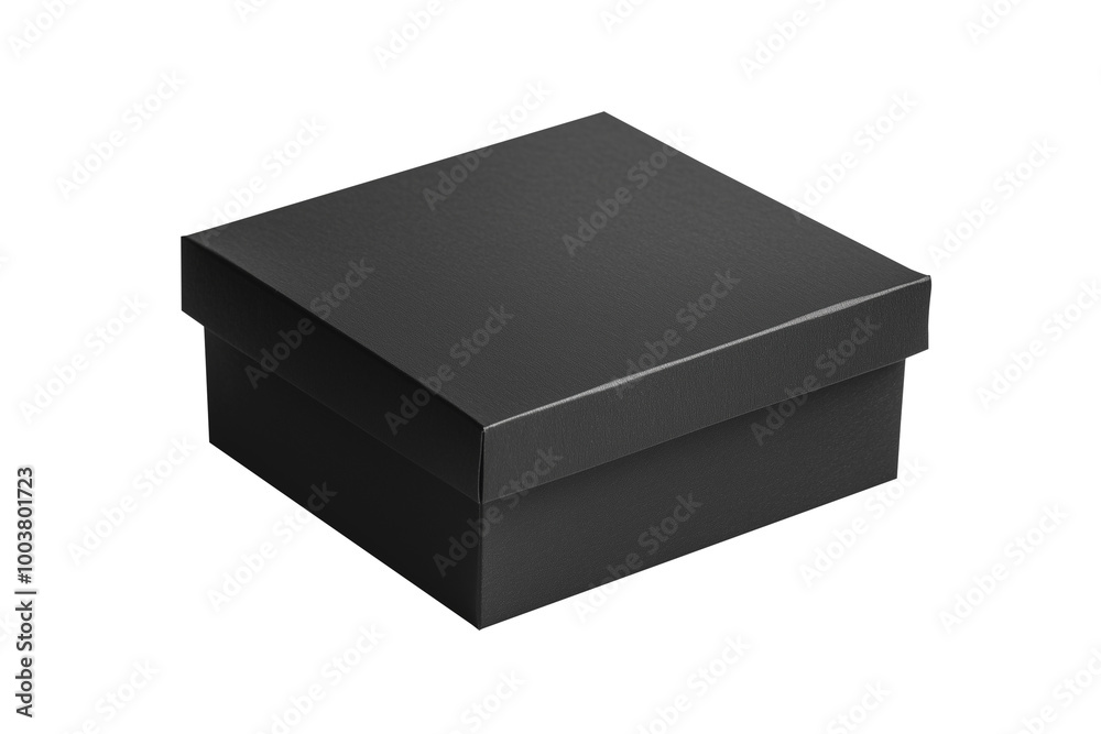 Black Paper Box Isolated on Transparent Background Black Paper Box Isolated on Transparent Background