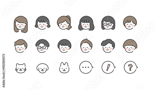 人物イラスト　アイコンセット