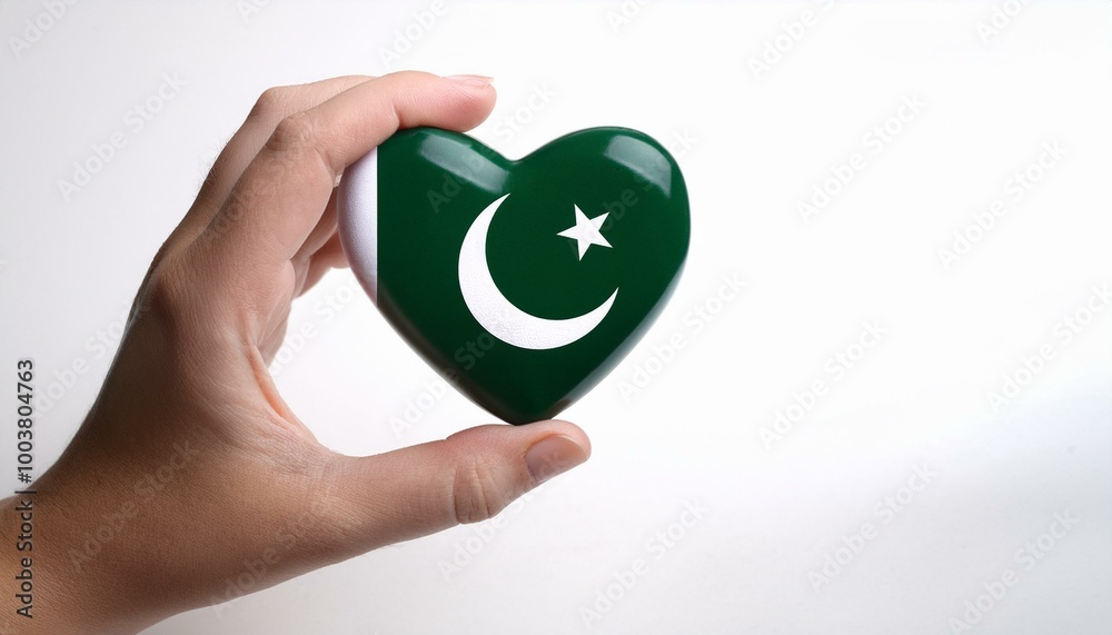 手で持っているパキスタンの国旗のハート(Heart of Pakistan flag held in hand.)
手で持っているパキスタンの国旗のハート(Heart of Pakistan flag held in hand.)