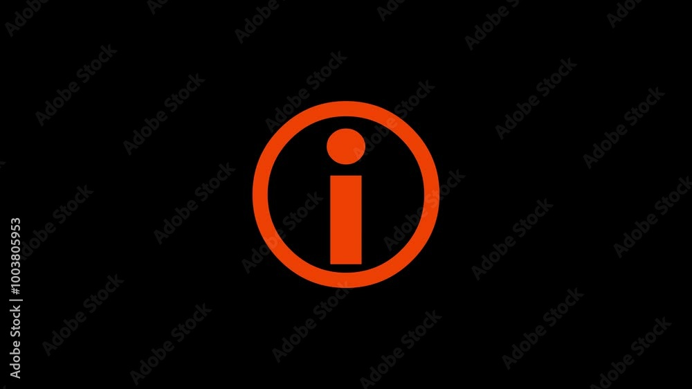 Help desk i circle shape icon animation Help desk i circle shape icon animation
