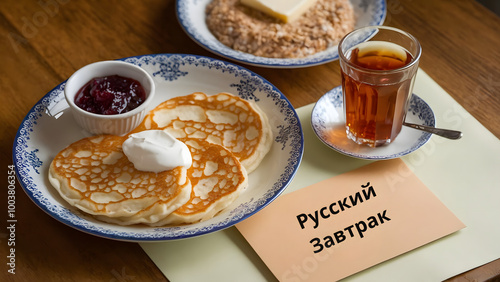 Russian Comfort: A Hearty Russkiy Zavtrak with Sweet Tea photo