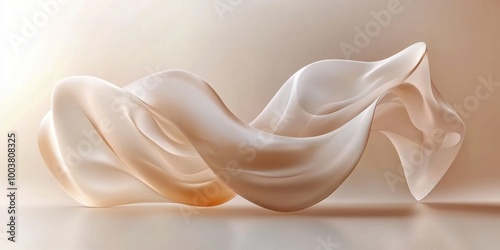 a white and beige abstract background with a smooth wave