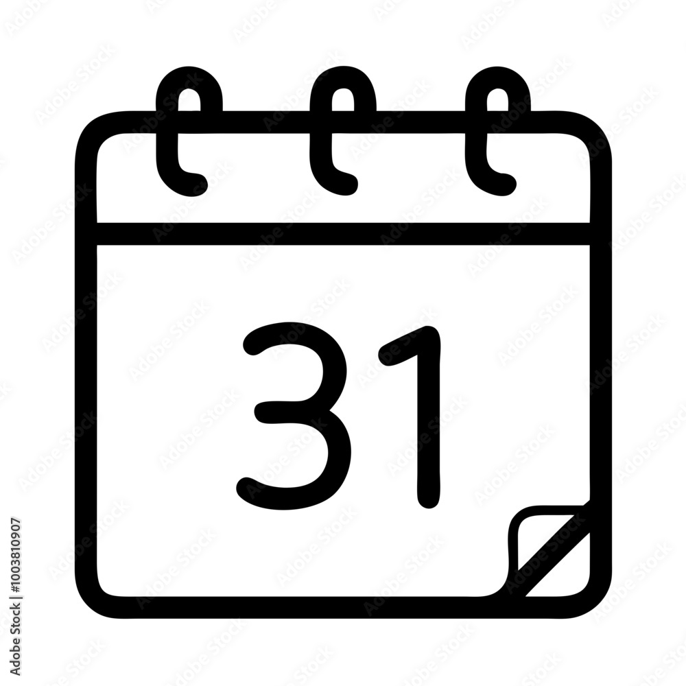 Deadline calendar icon featuring a date to signify important due dates in business