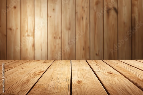 Wooden texture background with planks and warm lighting. Ideal for rustic designs or flooring concepts.