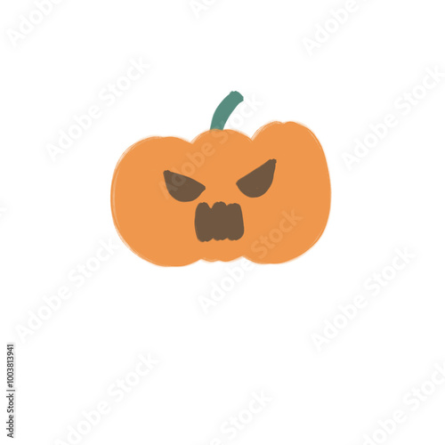 halloween pumpkin isolated on white