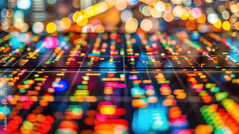 Obraz premium Vibrant Abstract Patterns with Bokeh Effect