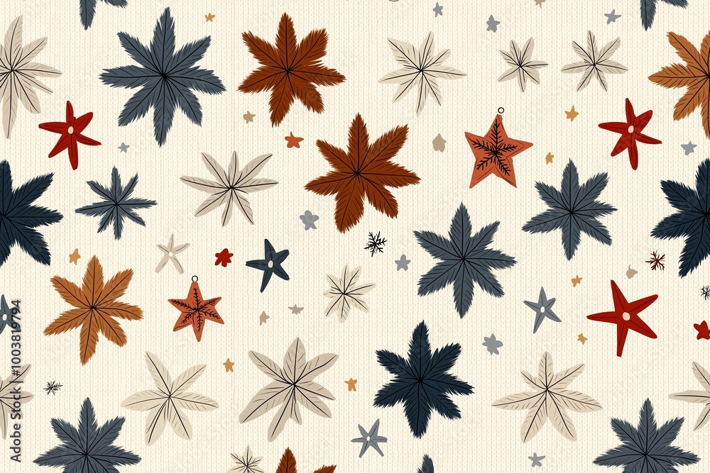 Festive Pattern With Christmas Sweater-Inspired Star Design Festive Pattern With Christmas Sweater-Inspired Star Design