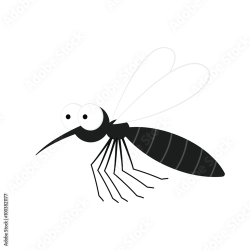 Mosquito bites. mosquito cartoon. wallpaper. free space for text. copy space.