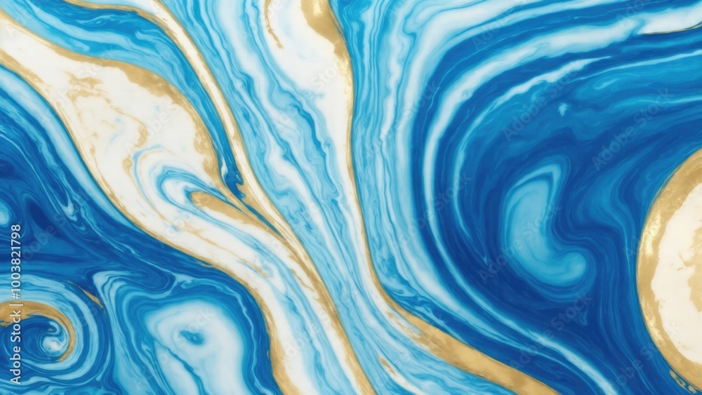 Cyan and gold marble abstract texture with indigo ocean blue marbling, natural luxury style background for elegant designs Cyan and gold marble abstract texture with indigo ocean blue marbling, natural luxury style background for elegant designs