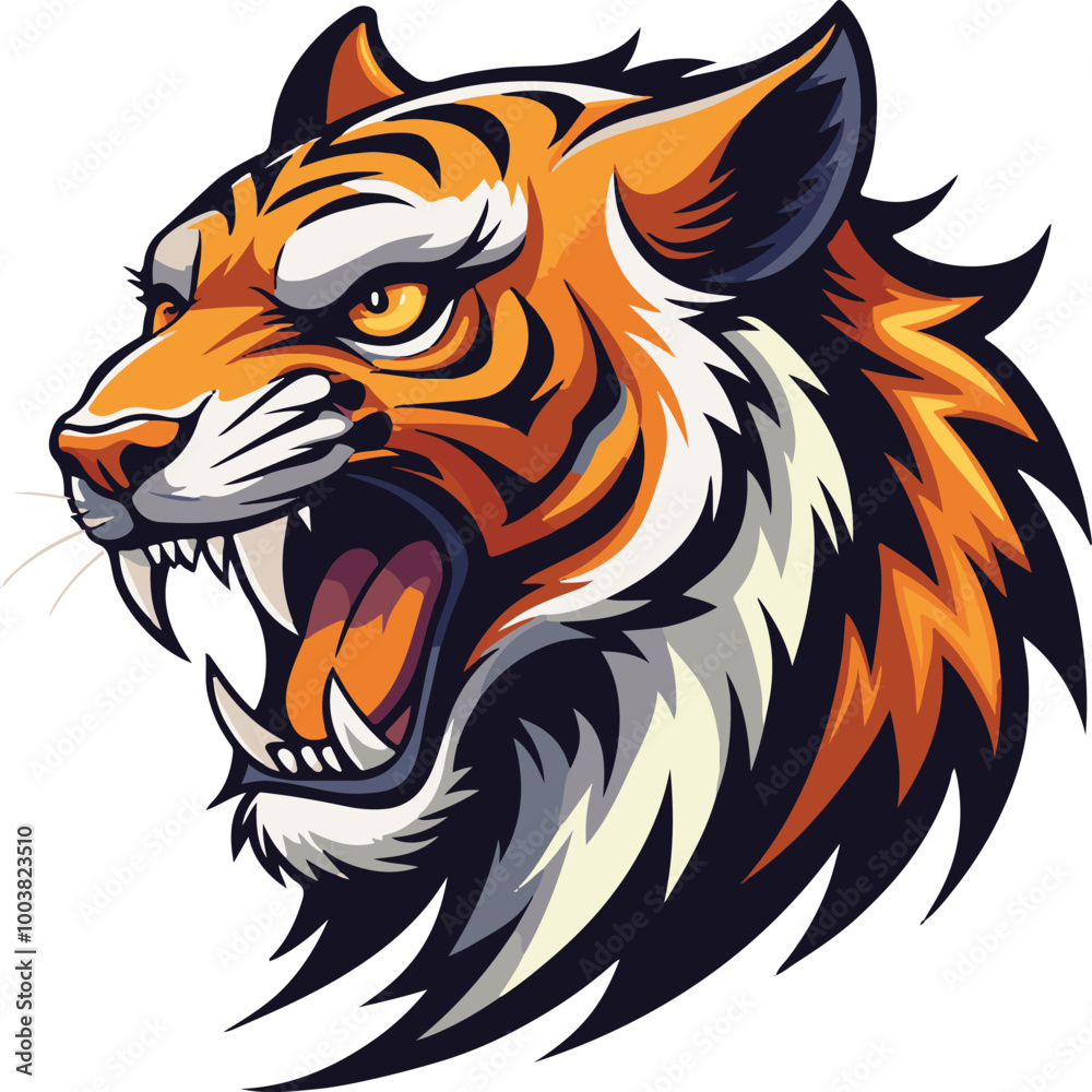 Tiger is a enternal hunter vector art illustration Tiger is a enternal hunter vector art illustration