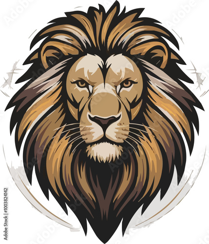 Amazing Lion Head design vector photo