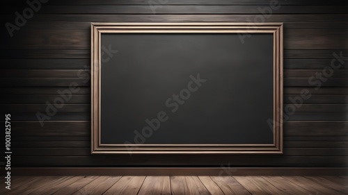 illustration blackboard on wood wall