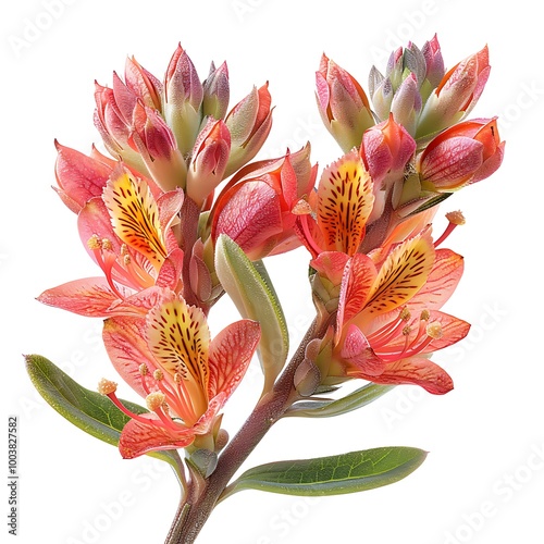 Kangaroo Paw Flower isolated on white background. #1003827582