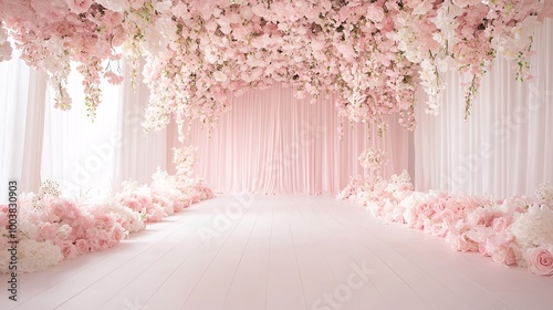 Wedding arch backdrop with custom colors to match any wedding theme