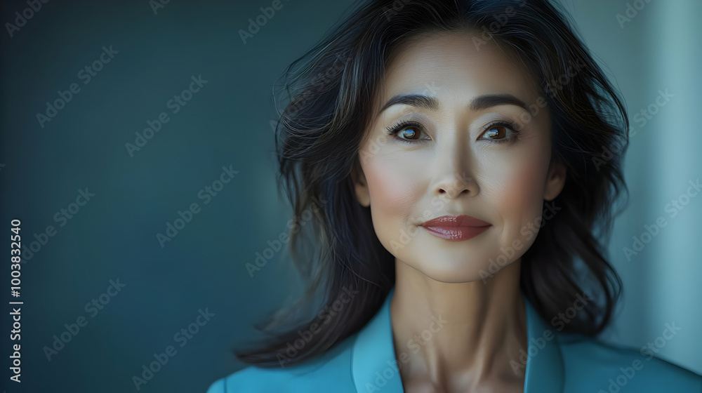 Woman with Confidence and Warmth, Expressing Inner Strength, Beauty and Power Through Her Eyes Woman with Confidence and Warmth, Expressing Inner Strength, Beauty and Power Through Her Eyes