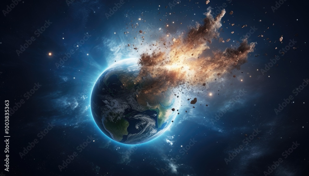 Very high definition picture of planet earth in outer space. Spacecrafts lifting off from USA soil. Very high definition picture of planet earth in outer space. Spacecrafts lifting off from USA soil.