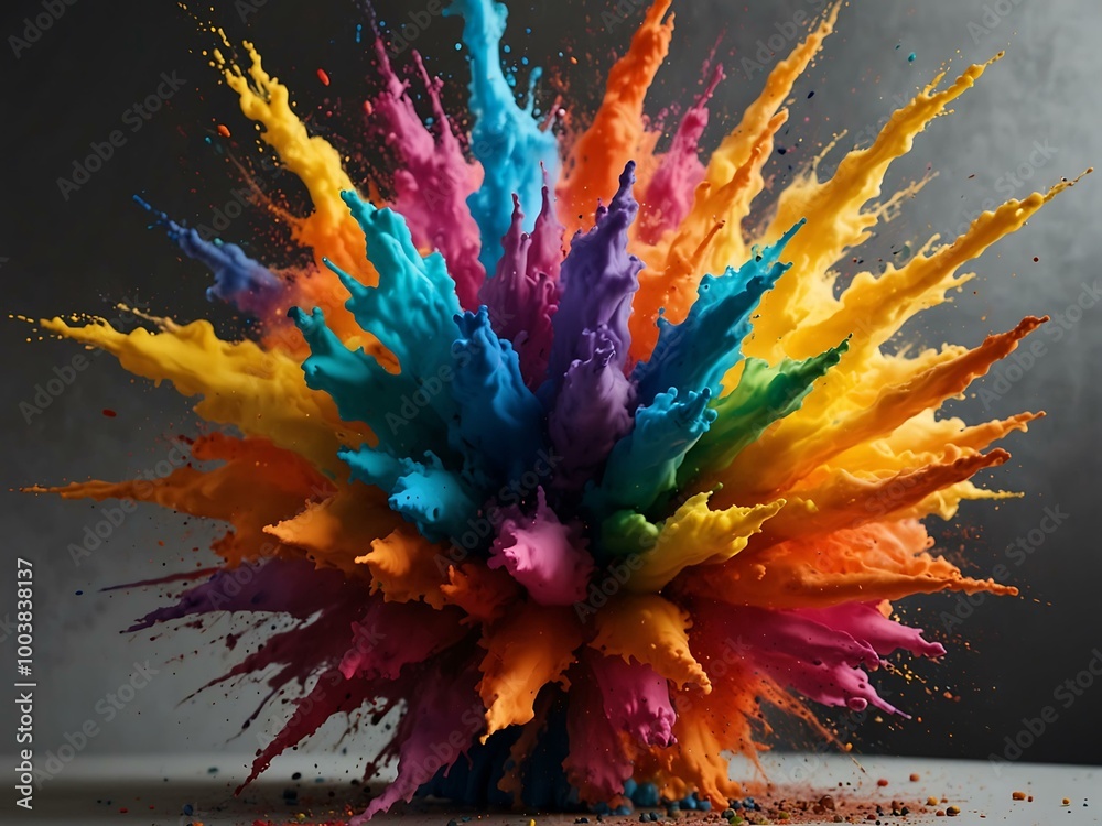 Explosion of colors symbolizing creativity.