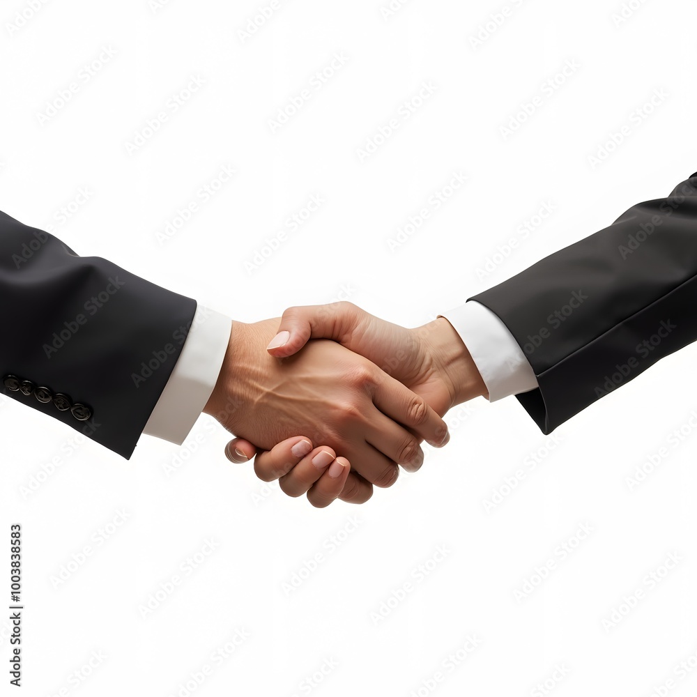 Corporate Agreement with a Firm Handshake isolated in white backgorund Corporate Agreement with a Firm Handshake isolated in white backgorund