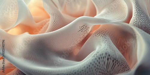 a close up of a white fabric