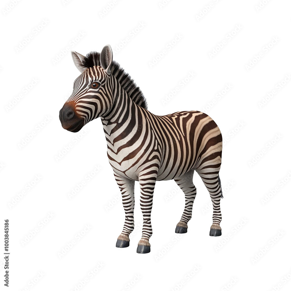 Fototapeta premium zebra isolated on a white background