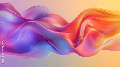 Abstract digital art with flowing colorful waves