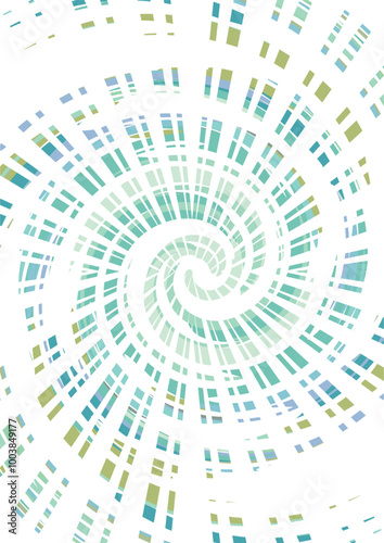 The image of the radius uses green and blue  tones for background