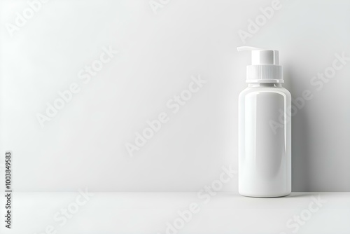 white blank skin care derma therapy medicine bottle on a white background with copyspace for editing your text