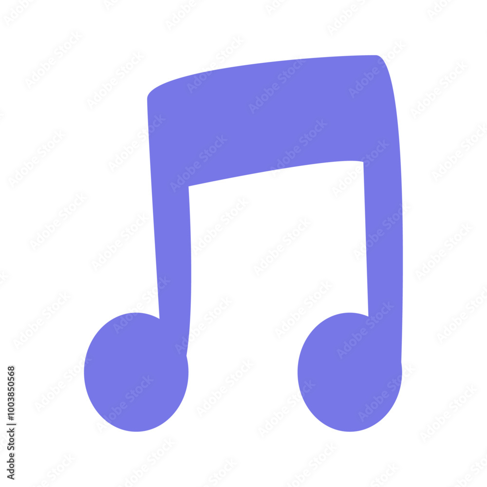 Simple Music Note Icon illustration on white Simple Music Note Icon illustration on white