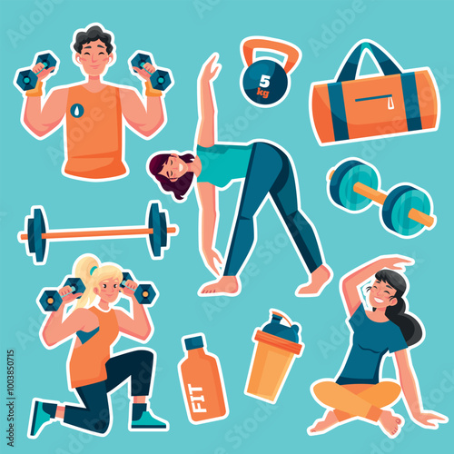 Diverse Fitness Activities Illustration