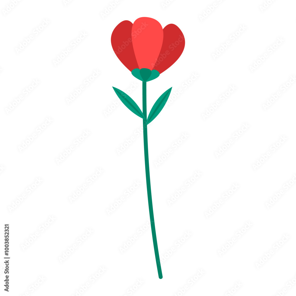 Hand drawn spring flower illustration isolated on a white background Hand drawn spring flower illustration isolated on a white background