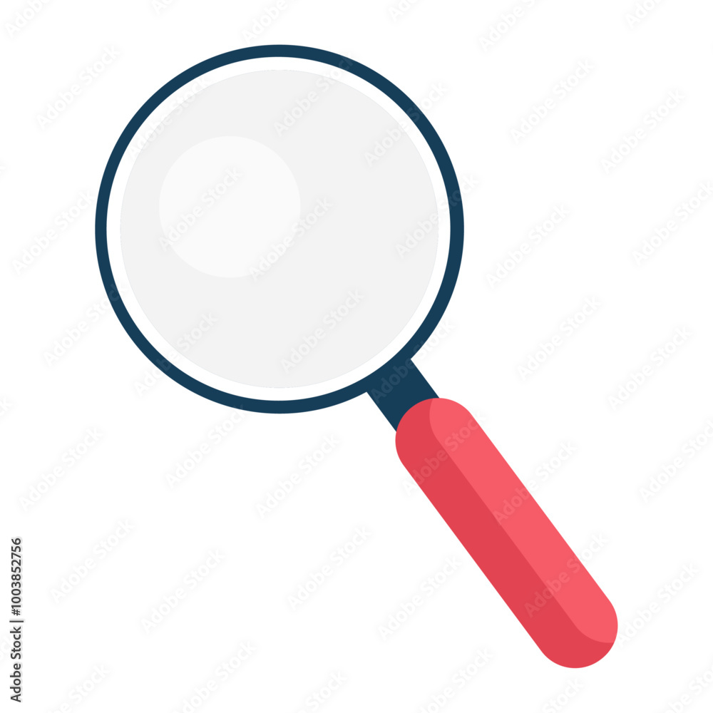 Magnifying glass icon illustration on white Magnifying glass icon illustration on white