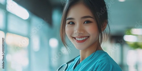 Smiling Nurse in Healthcare Setting