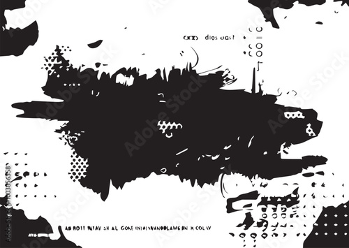 Brush strokes Set hand drawn grunge texture illustration isolated on white background.