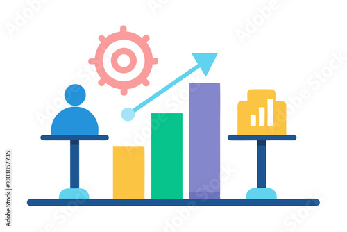 business benchmarking vector illustration