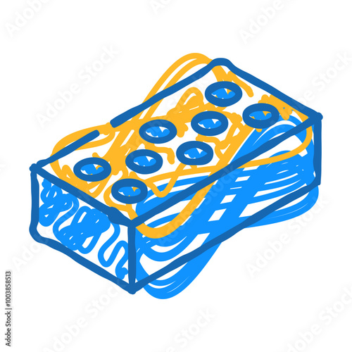 silicate brick doodle icon sketch vector. silicate brick sign. isolated symbol illustration