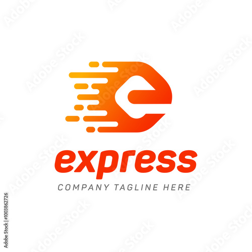 logo express logistic transportation, fast delivery service concept logo design template