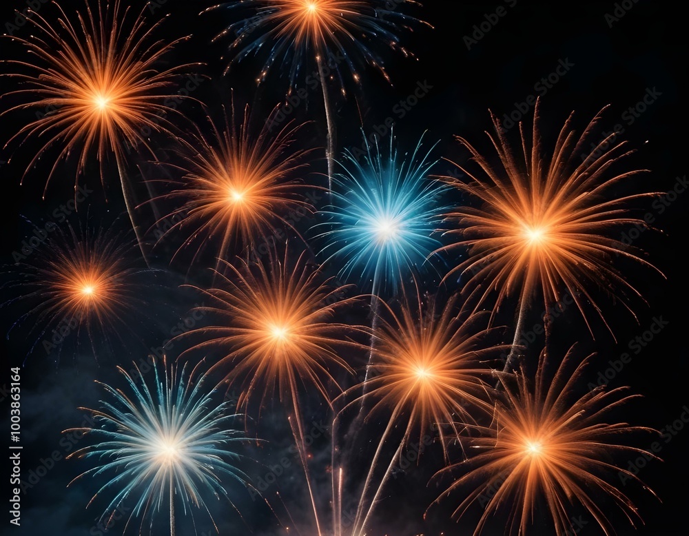 fireworks on the night sky fireworks on the night sky