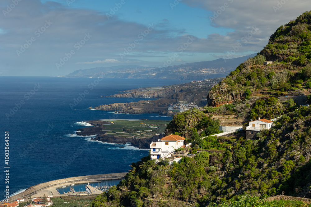 The coast of Tenerife near Garachico captured on a sunny day