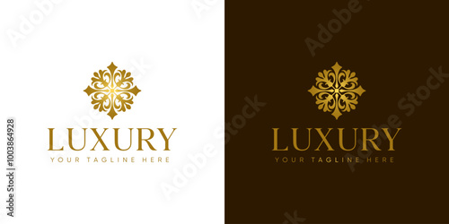 Logo hotel luxury that targets tourists looking for a place to stay on luxury hotel, villa, cottage