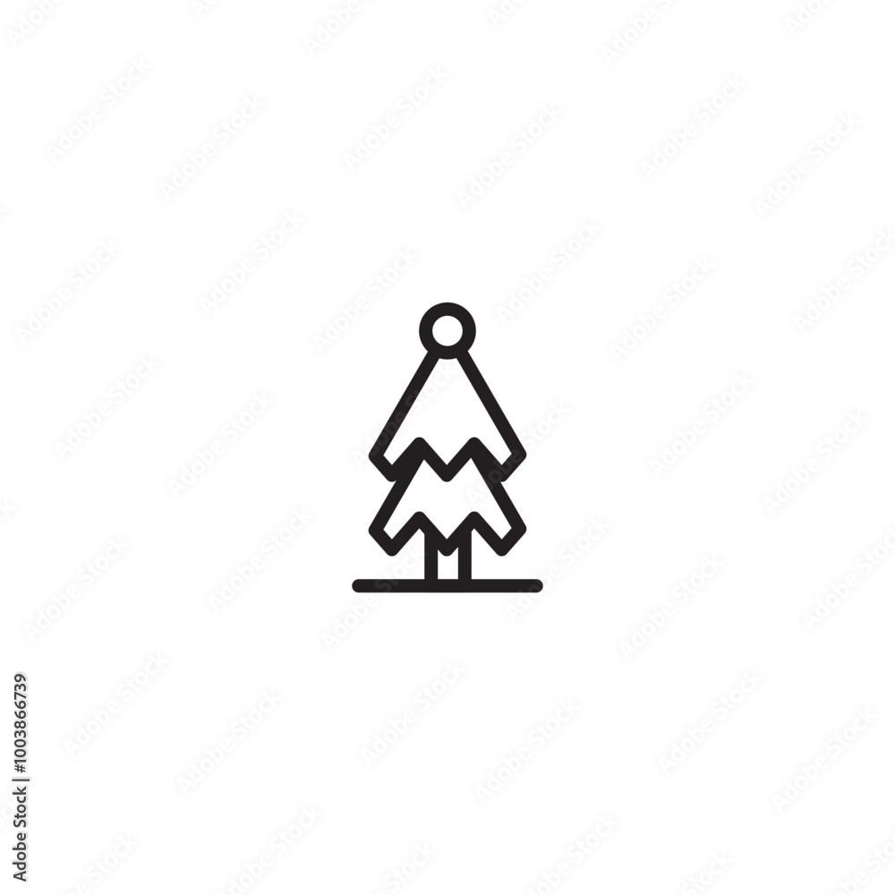 Pine tree icon. Editable icon. Pine tree icon. Editable icon.