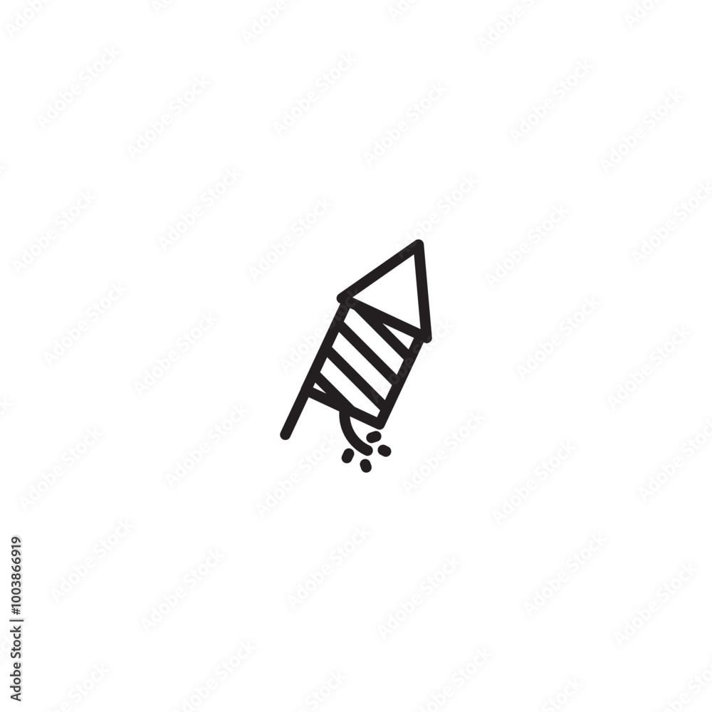 Firework rocket vector icon. Editable icon. Firework rocket vector icon. Editable icon.