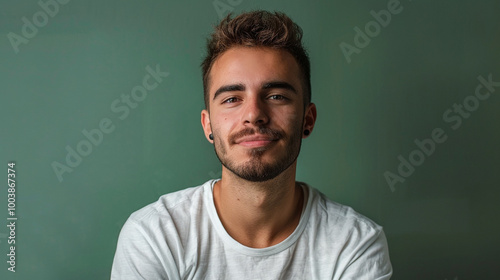 Adult man portrait with confident face expression