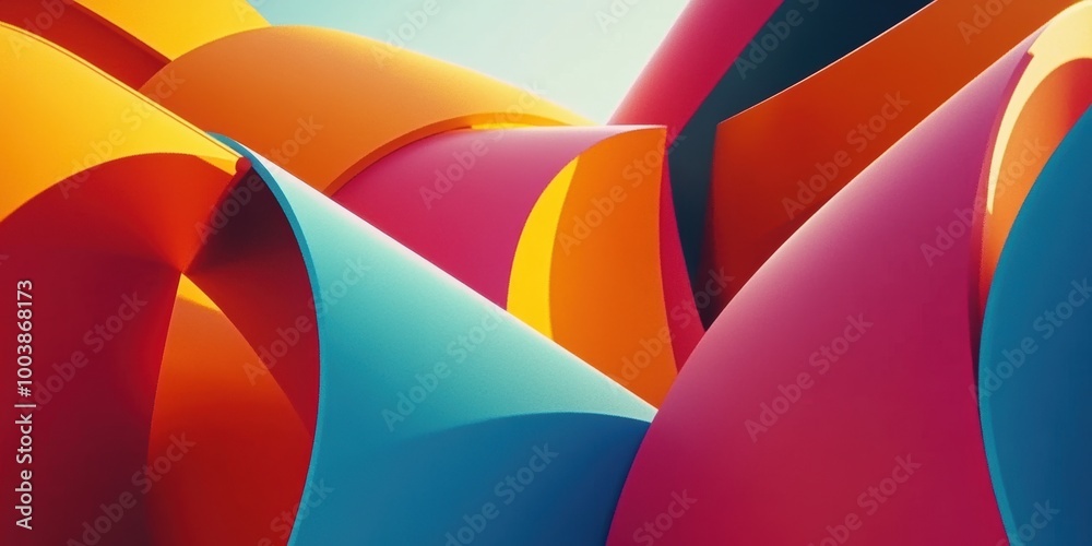 a bunch of colorful paper sculptures a bunch of colorful paper sculptures