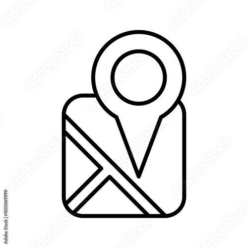 Location icon, map pin, gps pointer place. Travel destination trip point, city street navigator image
