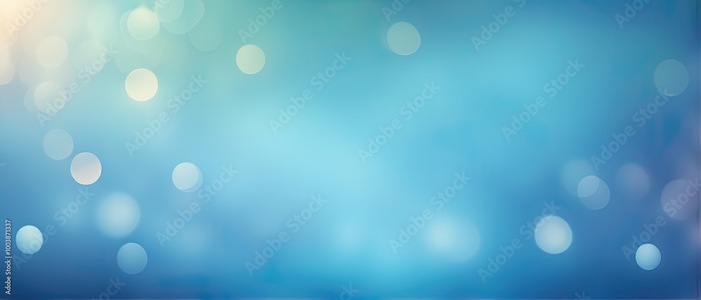 Abstract Blue Background with Bokeh Lights
