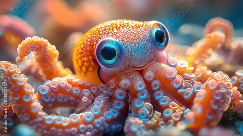 Very cute and adorable baby octopus